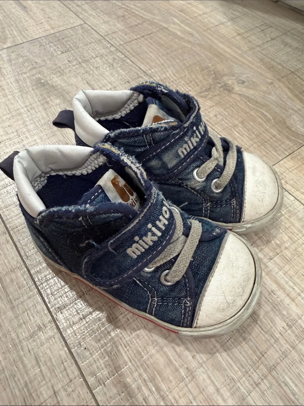 Navy and White Kids' Sneakers